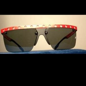 Mens Prada Black/Red Sunglasses SPR 50R